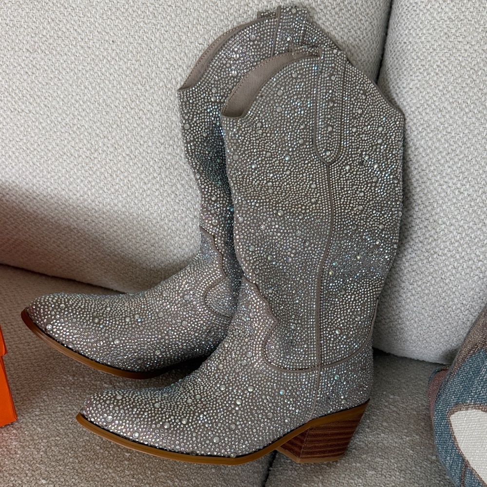 Women's Sparkling Heeled Cowboy Boots